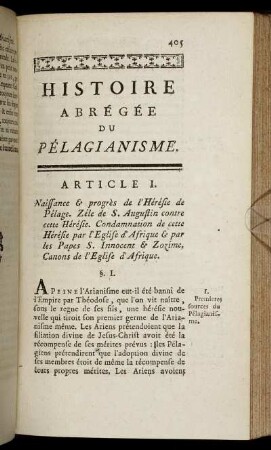 Histoire Abrégée Du Pélagianisme.