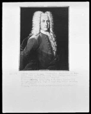 Bildnis des Giessener Universitätsprofessors Johann Georg Estor