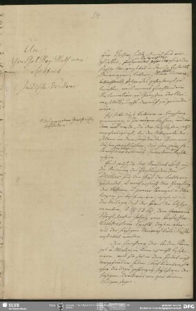 Eigenh. Briefkonzept von August Wilhelm von Schlegel an Philipp Joseph von Rehfues, Bonn, 1830