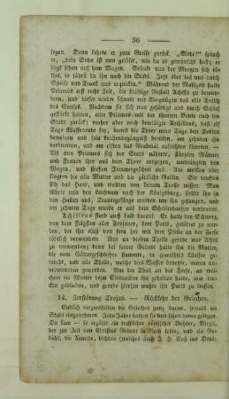 14. Zerstörung Trojas. - Rückkehr der Griechen
