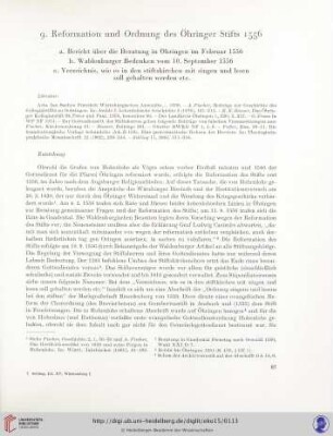 9. Reformation und Ordnung des Öhringer Stifts 1556