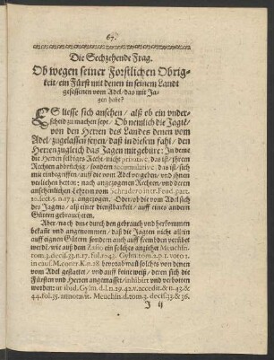 Die Sechzehende Frag.