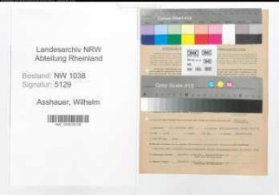 Entnazifizierung Wilhelm Asshauer , geb. 24.10.1892 (Obersteuersekretaer)