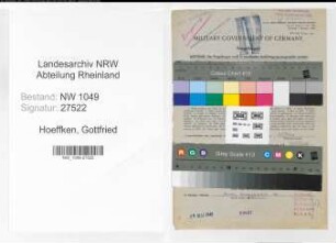 Entnazifizierung Gottfried Hoeffken , geb. 12.09.1910 (Bahnbeamter)