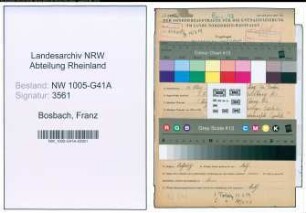 Entnazifizierung Franz Bosbach , geb. 13.03.1910 (Polizeibeamter)