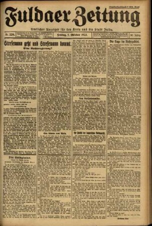 Ausgabe vom Freitag, den 05. Oktober 1923.