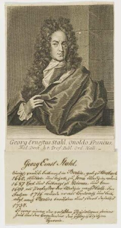 Bildnis des Georg Ernestus Stahl