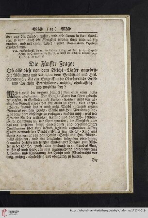 Die Fünffte Frage