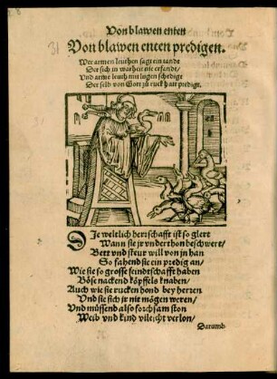 Von blawen enten predigen.