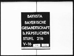 Die Schenkung des Werkes "Illustrazione degli Affreschi del Pinturicchio nell'Appartamento Borgia" durch Papst Leo XIII. an Prinzregent Luitpold von Bayern.