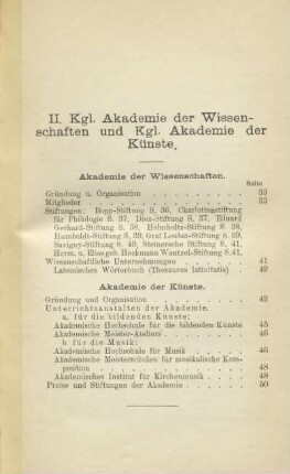 II. Königliche Akademie der Wissenschaften und Königliche Akademie der Künste