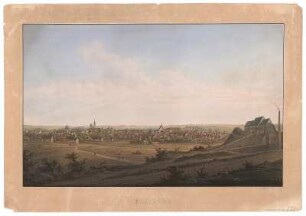 Ansicht von Freiberg, Lithographie, um 1860 : Frank, Gustav : Freiberg / N. d. Nat. gez. u. lith. v. Gustav Frank. - Freiberg : J. G. Engelhardt , [um 1860]. - 1 Kunstbl. : kolor. Lithogr. ; 56 x 35 cm