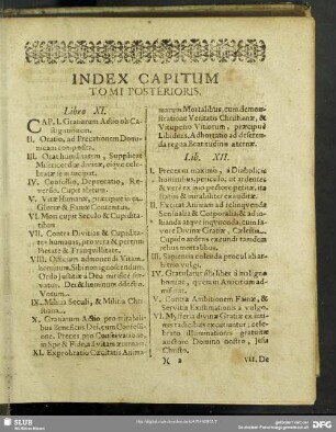 Index Capitum Tomi Posterioris