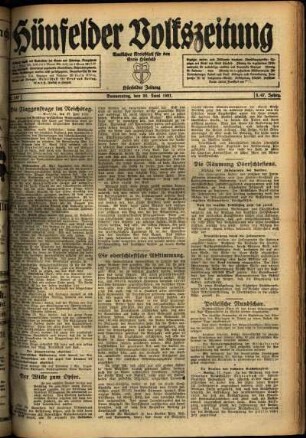 Ausgabe vom Donnerstag, den 30. Juni 1921.