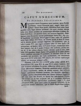 Caput Undecimum. De Algebra Infinitorum.