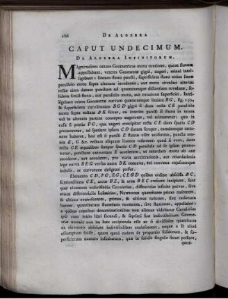 Caput Undecimum. De Algebra Infinitorum.