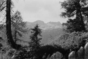 Gebirge : Aussicht auf die Bergspitzen eines Felsmassivs.