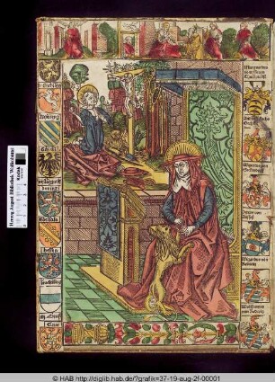 Hl. Hieronymus - Anbetung der Könige - Wappenschilde - Blumenornament