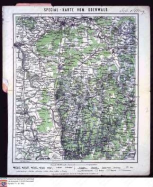 Karte des Odenwaldes
