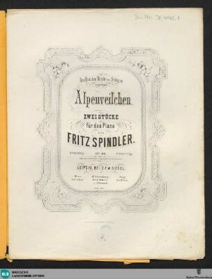 1: Alpenveilchen : zwei Stücke für das Piano; op. 96