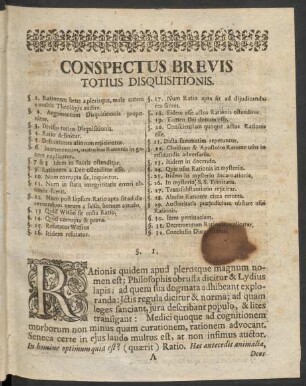 Conspectus Brevis Totius Disquisitionis