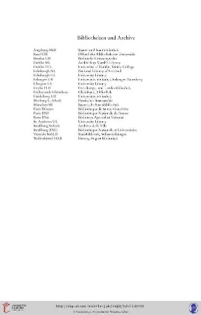 Bibliotheken und Archive