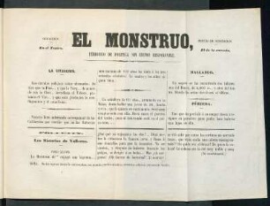 El monstruo, periódico de política sin editor responsable