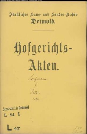 Leefmann, Abraham Itzig zu Rinteln gegen Kammerrat Petri - Schuldforderung
