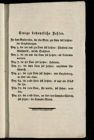 Einige bedeutliche Fehler.