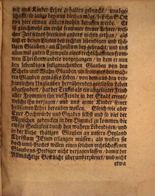 Wehmüthige Supplication der unmündigen Kinder an den Hochwürd. ... Freyherrn in Erfurth, ihren getreuen Seelenhirten, Herrn M. Franken bey seinem Ambte zu erhalten
