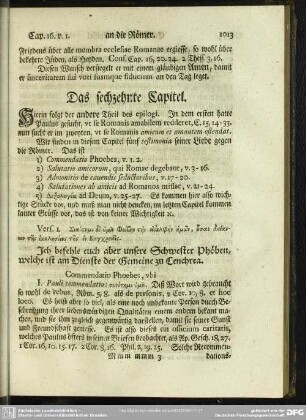 Das sechzehnte Capitel