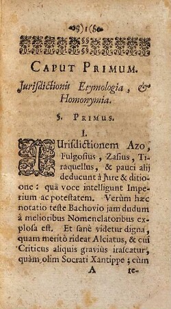 Jurisdictio In Genere & Specie : ad Diem Aprilis M. DC. LXXXI