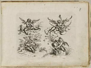 Vier Putten, Blatt aus dem "Neuw Grotteßken Buch"