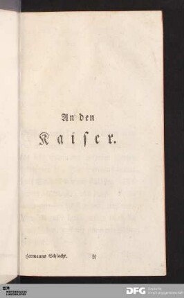 An den Kaiser
