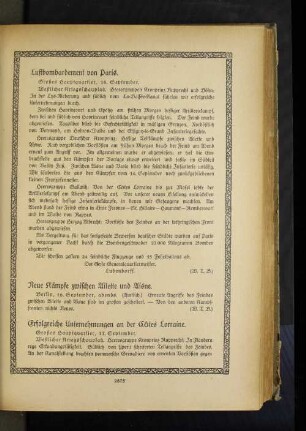 Neue Kämpfe zwischen Ailette und Aisne.