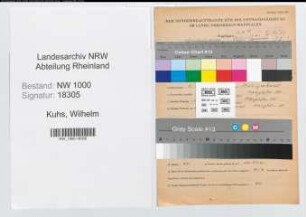 Entnazifizierung Wilhelm Kuhs, geb. 01.03.1904 (Schreiner)