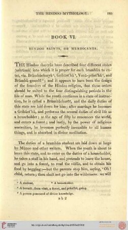 Book VI: Hindoo Saints, or Mendicants