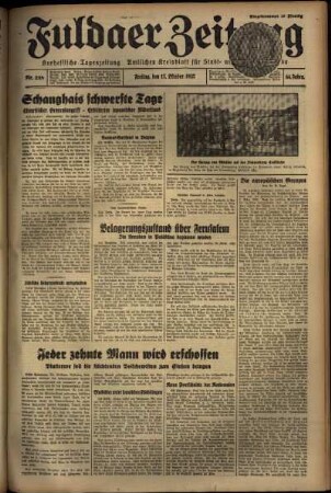 Ausgabe vom Freitag, den 15. Oktober 1937.