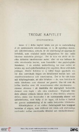 Tredje Kapitlet: Emotionerna