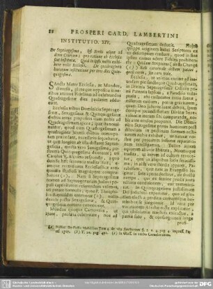 Institutio. XIV. De Septuagesima, & Feriis usque ad diem Cinerum; qua ratione ab Ecclesia sint institutae