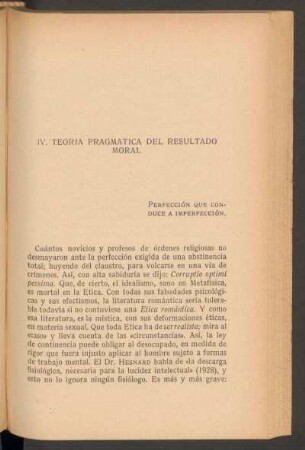 IV. Teoría pragmática del resultado moral