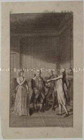 Illustration zu Samuel Richardsons Briefroman "Clarissa" - Blatt 5 (von 24)