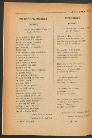 De estirpe porteña : (Tango)