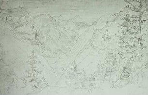 Blick in ein Alpental mit Hirten