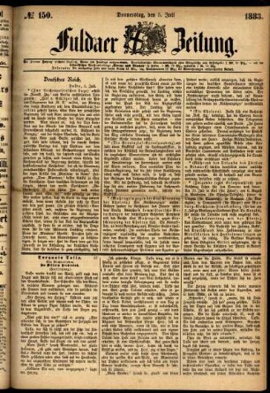 Ausgabe vom Donnerstag, den 05. Juli 1883.