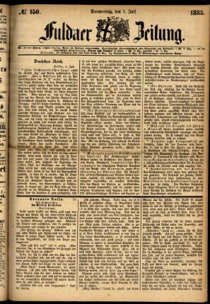 Ausgabe vom Donnerstag, den 05. Juli 1883.