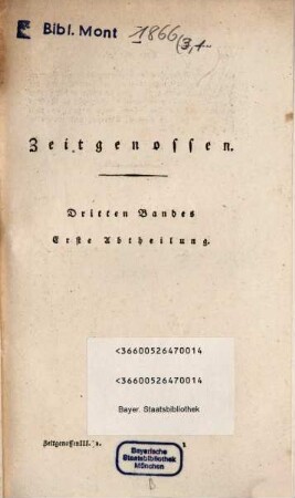 Zeitgenossen : Biographien u. Charakteristiken, 3,1 = H. 9