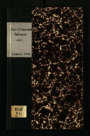 Das J. J. Oswald'sche Failliment / [Heft 1]