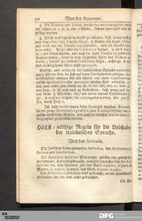 Von den Articuln