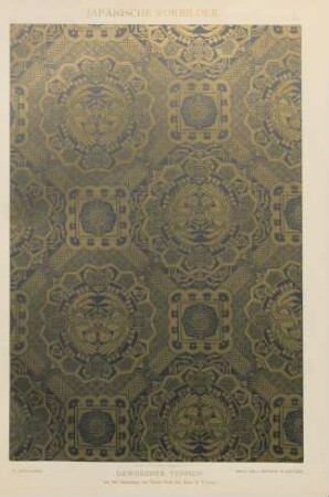 1. Gewobener Teppich aus der Sammlung des Herrn Prof. Dr. Bälz in Tokio